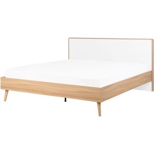 SERRIS - Bed - Lichte houtkleur - 160 x 200 cm - Vezelplaat