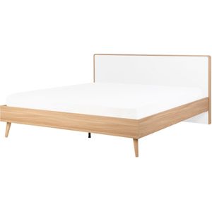 SERRIS - Bed - Lichte houtkleur - 180 x 200 cm - MDF