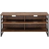 CARLISLE - TV-meubel - Donkere houtkleur - Vezelplaat