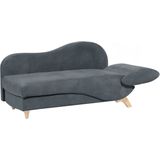 MERI - Chaise longue - Grijs - Rechterzijde - Fluweel