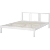 VANNES - Tweepersoonsbed - Wit - 160 x 200 cm - Dennenhout