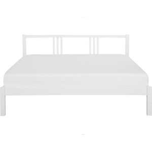 VANNES - Tweepersoonsbed - Wit - 180 x 200 cm - Dennenhout
