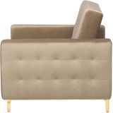 ABERDEEN - Chesterfield fauteuil - Beige - Fluweel