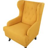 ALTA - Chesterfield fauteuil - Geel - Polyester