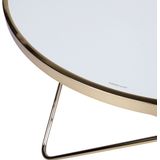 MERIDIAN - Salontafel - Wit/Goud - Veiligheidsglas