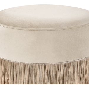 VIRGINIA - Poef - Beige - 36 cm - Fluweel