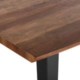 Beliani - WITNEY - Eettafel - Donkere houtkleur - 90 x 160 cm - MDF
