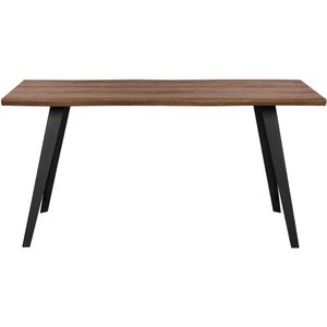 Beliani WITNEY - Eettafel - Donkere houtkleur - 90 x 160 cm - MDF