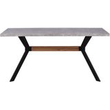 BENSON - Eettafel - Grijs - 90 x 160 cm - MDF