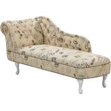 NIMES - Chaise longue - Beige - Linkerzijde - Polyester