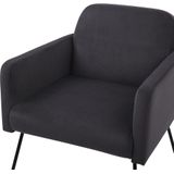 NARKEN - Fauteuil - Grijs - Fluweel