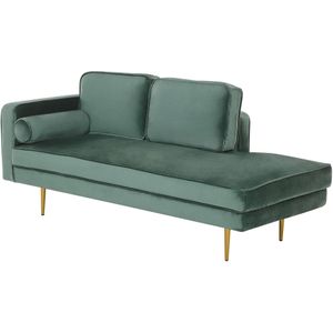 MIRAMAS - Chaise longue - Groen - Linkerzijde - Fluweel