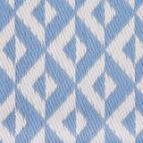 Buitenkleed lichtblauw/wit polypropyleen ruitpatroon 120 x 180 cm