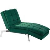 LOIRET - Chaise longue - Groen - Symmetrisch - Fluweel