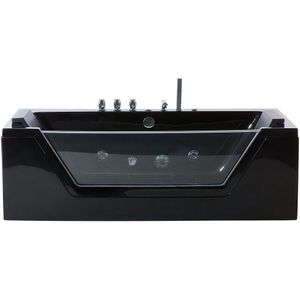 Modern Hot Tub Bad Hydro Massage Wit Acryl Hoofdsteunen Overloop 160 cm Samana