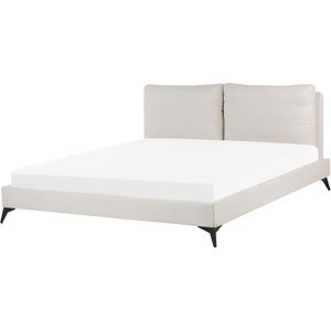 MELLE - Tweepersoonsbed - Beige - 180 x 200 cm - Chenille