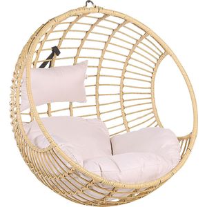 Beliani ASPIO - Hangstoel - Beige - PE rotan