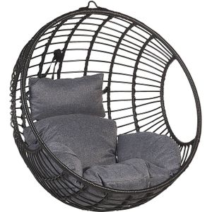 Beliani ASPIO - Hangstoel - Zwart - PE Rotan