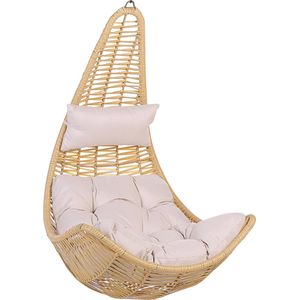 Beliani ATRI - Hangstoel - Beige - PE Rotan