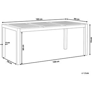 Beliani GROSSETO - Tuintafel - Lichte houtkleur - Eucalyptushout