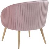 Beliani TROMSO - Armchair - Roze - Fluweel