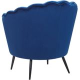 Beliani LOVIKKA - Armchair - Blauw - Fluweel