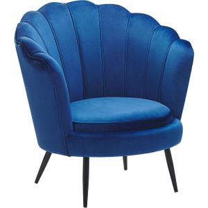 Beliani LOVIKKA - Armchair - Blauw - Fluweel