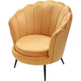 Beliani LOVIKKA - Armchair - Geel - Fluweel