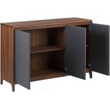 MEDFORT - Sideboard - Donkere houtkleur - Vezelplaat