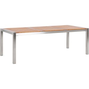 Beliani GROSSETO - Tuintafel - Lichte houtkleur - Eucalyptushout