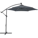 Beliani CORVAL - LED parasol-Grijs-Polyester