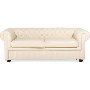 CHESTERFIELD - Chesterfield bank - Beige - Leer