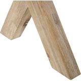 Tuinkruk Grijs Beton Acaciahout Frame Zitkruk Rustieke Look Landelijke Stijl Tuinaccessoires Tuinmeubilair Patio Meubilair