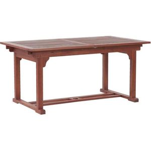 Beliani TOSCANA - Tuintafel - Donkere houtkleur - Acaciahout