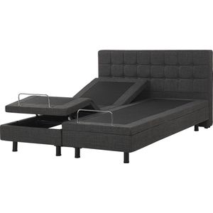 DUKE - Tweepersoonsbed - Grijs - 160 x 200 cm - Polyester