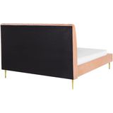 MARVILLE - Tweepersoonsbed - Roze - 160 x 200 cm - Fluweel