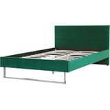 BELLOU - Tweepersoonsbed - Groen - 140 x 200 cm - Fluweel