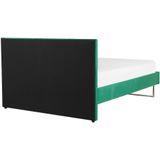 BELLOU - Tweepersoonsbed - Groen - 140 x 200 cm - Fluweel