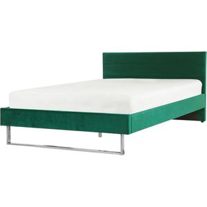 BELLOU - Tweepersoonsbed - Groen - 140 x 200 cm - Fluweel