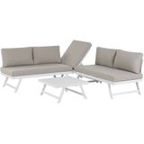 Beliani COCCORINO - Loungeset voor 5 - Grijs - Aluminium