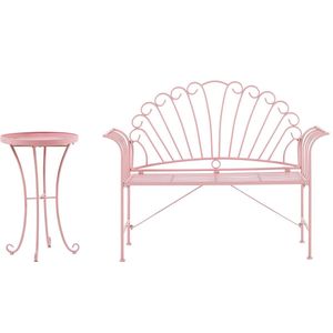 CAVINIA - Bistroset voor 2 - Roze - Metaal