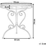 Beliani ALBINIA - Ronde tafel-Roze-IJzer