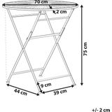 Beliani TRENTO - Tuintafel - Groen - IJzer