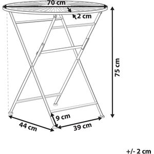 Beliani TRENTO - Tuintafel - Groen - IJzer