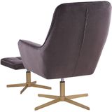 Beliani MOLLE - Fauteuil - Grijs - Fluweel