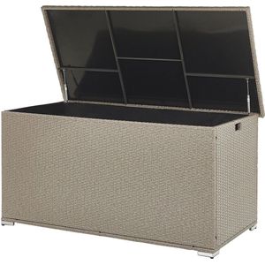 Kussenbox Taupe Wicker Metaal 770 L 155 X 75 cm