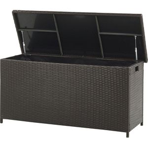 Kussenbox Bruin Wicker Metaal 290 L 126 X 46 cm