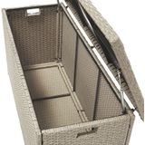 Kussenbox Taupe Wicker Metaal 290 L 126 X 46 cm