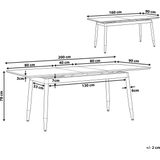 CALIFORNIA - Uitschuifbare eettafel - Donkerhout - 90x160/200cm - MDF