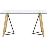 TACOMA - Eettafel - Zwart - 80 x 140 cm - Veiligheidsglas